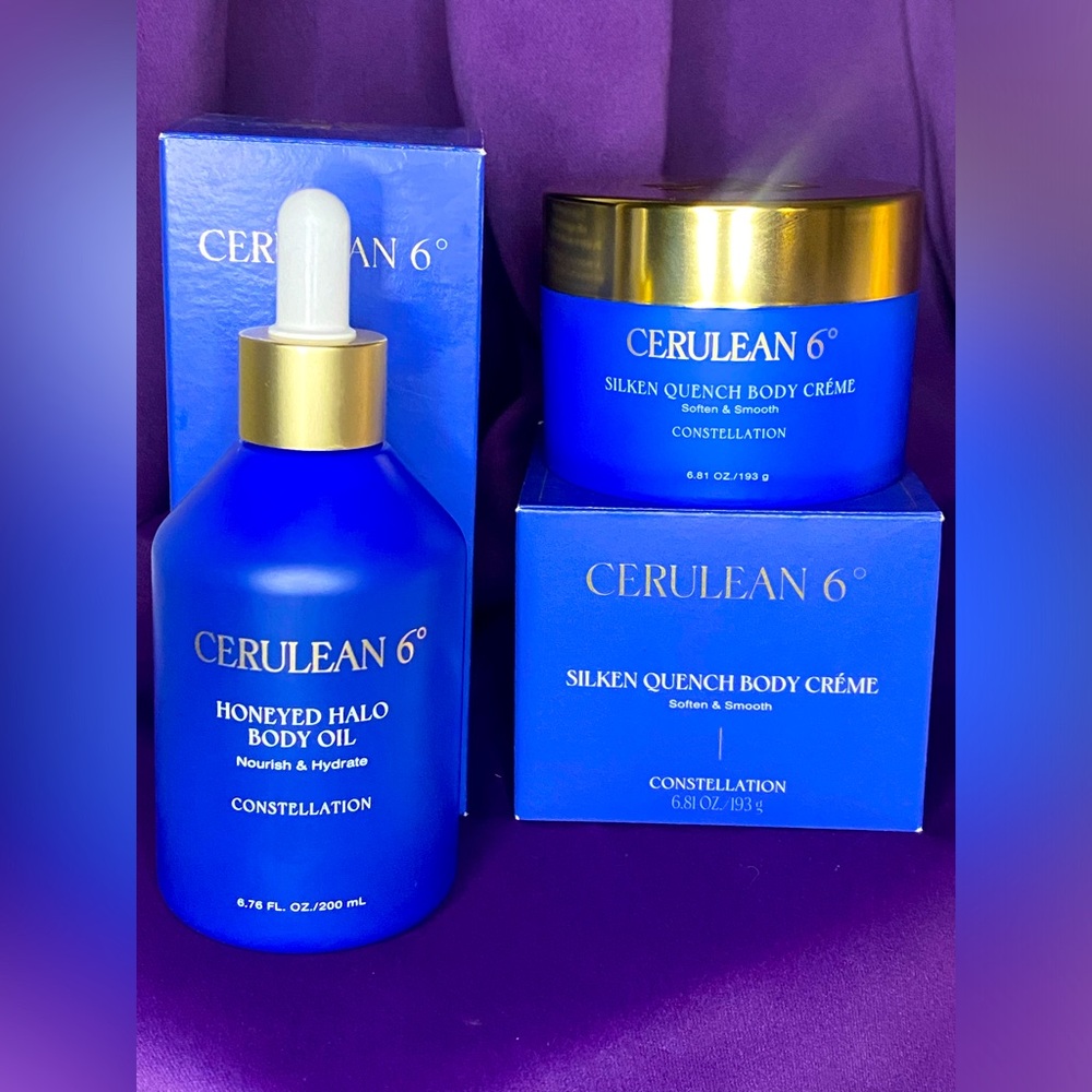 Cerulean 6 Body Oil “Constellation” 6.76fl oz & Body Crème 6.81 oz.